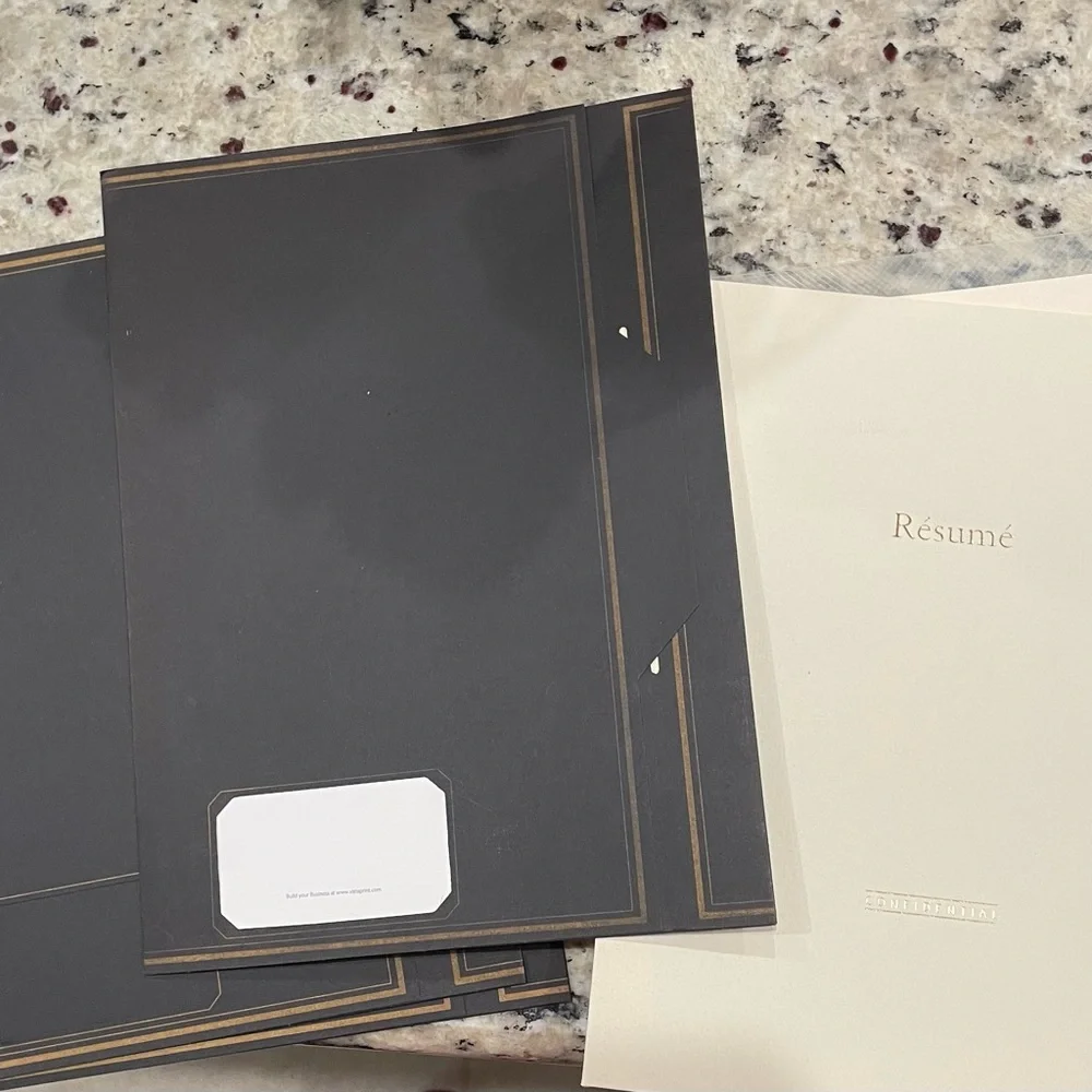 Professional RESUME Covers Black & Gold Cream & Gold 9 Total